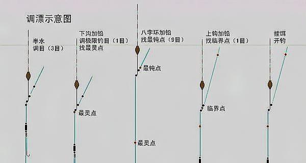 钓鱼技巧（掌握钓鱼调漂技巧，提升四钓二的钓鱼水平）  第3张