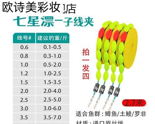 七星漂钓流水技巧——钓鱼高手的必备技能（掌握七星漂钓流水技巧）  第3张